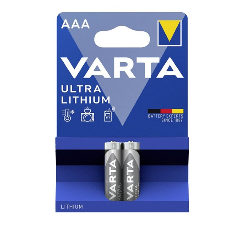 Varta ULTRA tartós elem (AAA, LR03, 1.5V, lítium) 2db/csomag