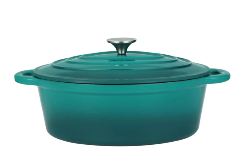 Perfect Home zománcozott öntöttvas kacsasütő 30 cm, türkiz (16639)