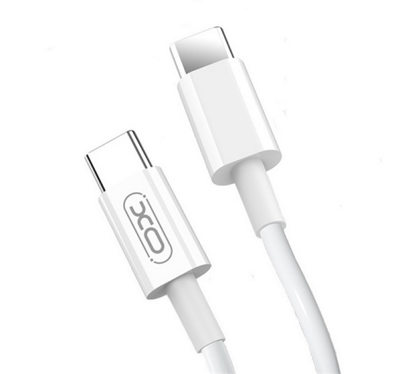 XO adatkábel (Type-C - Type-C, 40W, PD gyorstöltő, 100cm) FEHÉR