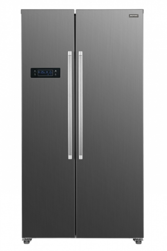 MPM Side by Side hűtőszekrény fagyasztóval 563L, inox (MPM-563-SBS-14/N)