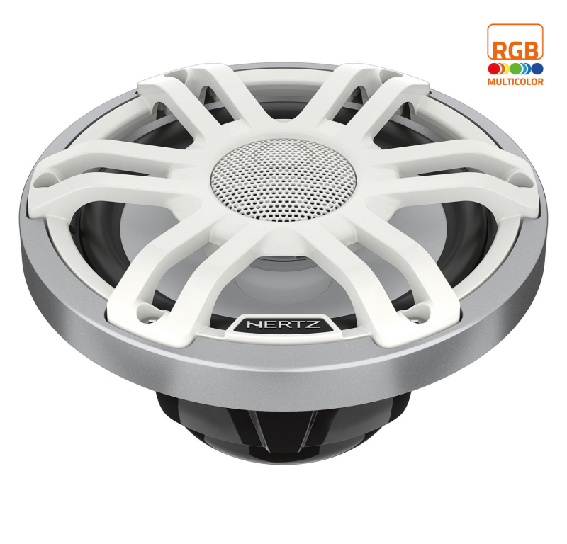 Hertz HMX 6.5 S-LD-SW High End, coax, vízálló hangszórópár, többszínű LED (14068)