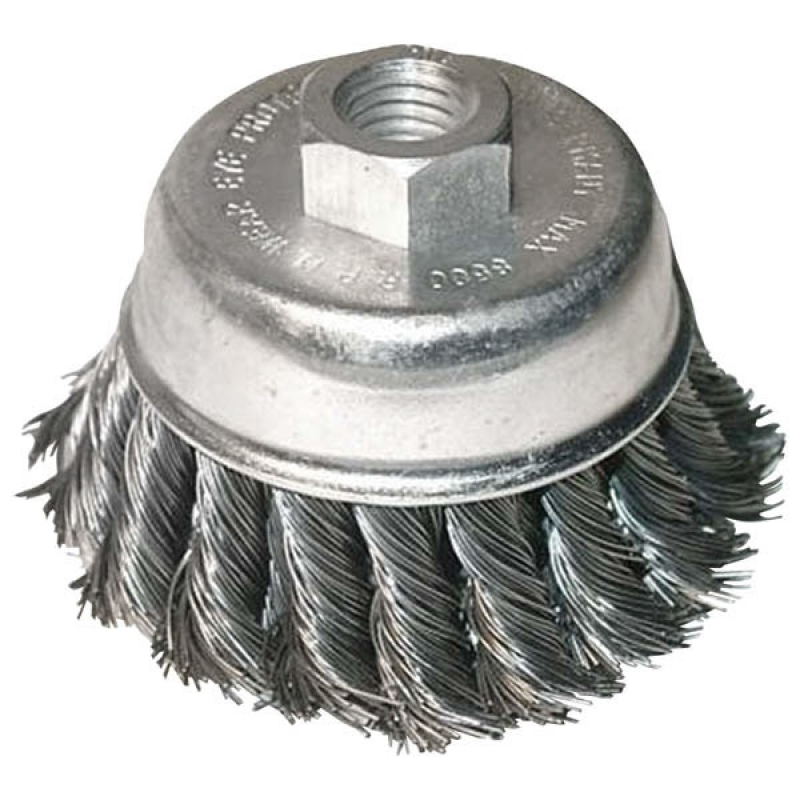 Extol Craft drótcsiszoló fazékkefe, sodort szálú 80mm (17009)
