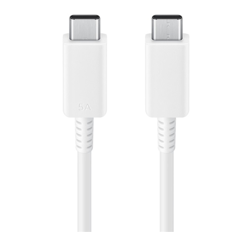 Samsung adatkábel (Type-C - Type-C, 5A, 100W, gyorstöltő, 180cm) FEHÉR