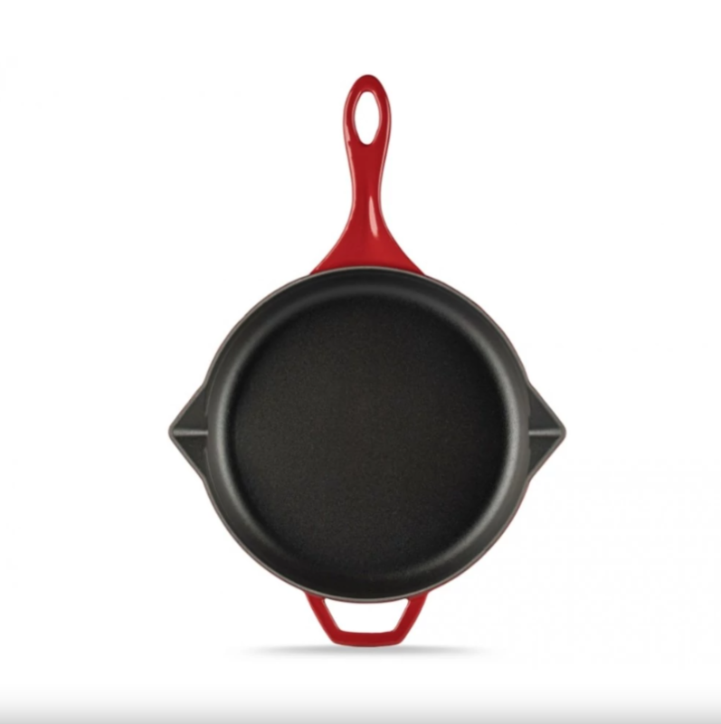 Hósse zománcozott öntöttvas kerek sütőserpenyő 28cm, bordó (HOS-KIEG-013)