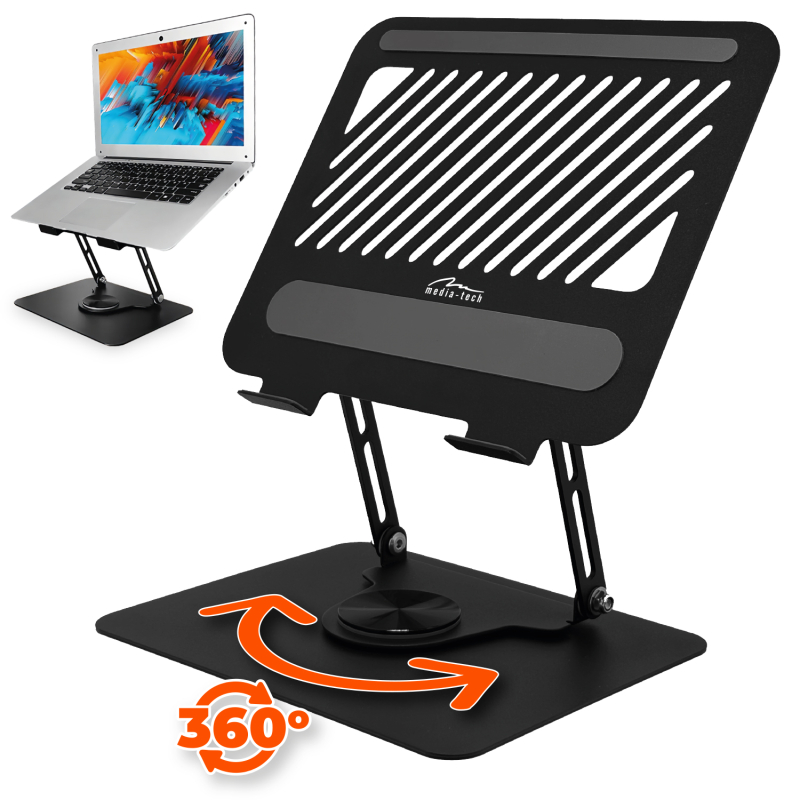 Media-Tech ROTO állítható, forgatható, ergonomikus laptopállvány 10-17