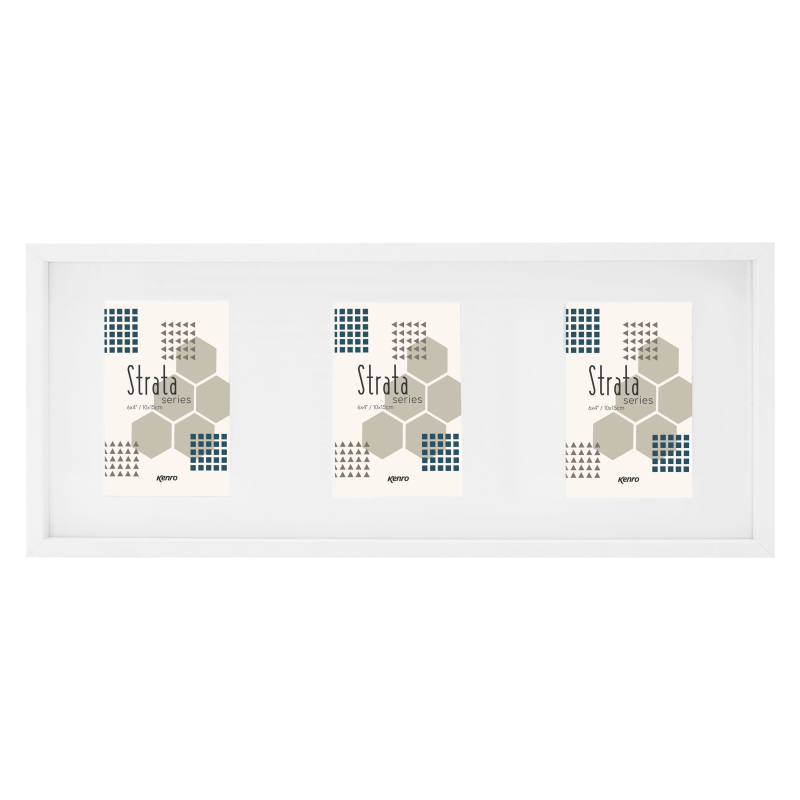 Kenro Strata Classic multi képkeret, 3db 10x15cm, fehér (KE-ST1015W-3)
