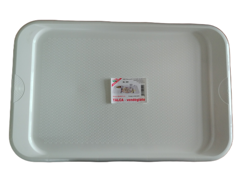 Tálca műanyag 60 x 38,5 cm fehér (361)