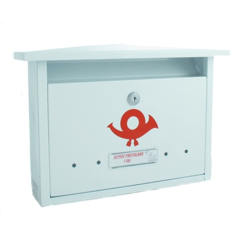 Postaláda Alpesi-2 záras fehér horganyzott CS (3490016)