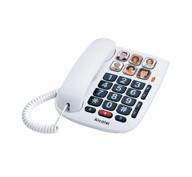 Alcatel TMAX10 telefon készülék (vezetékes, nagy gomb) FEHÉRTMAX10