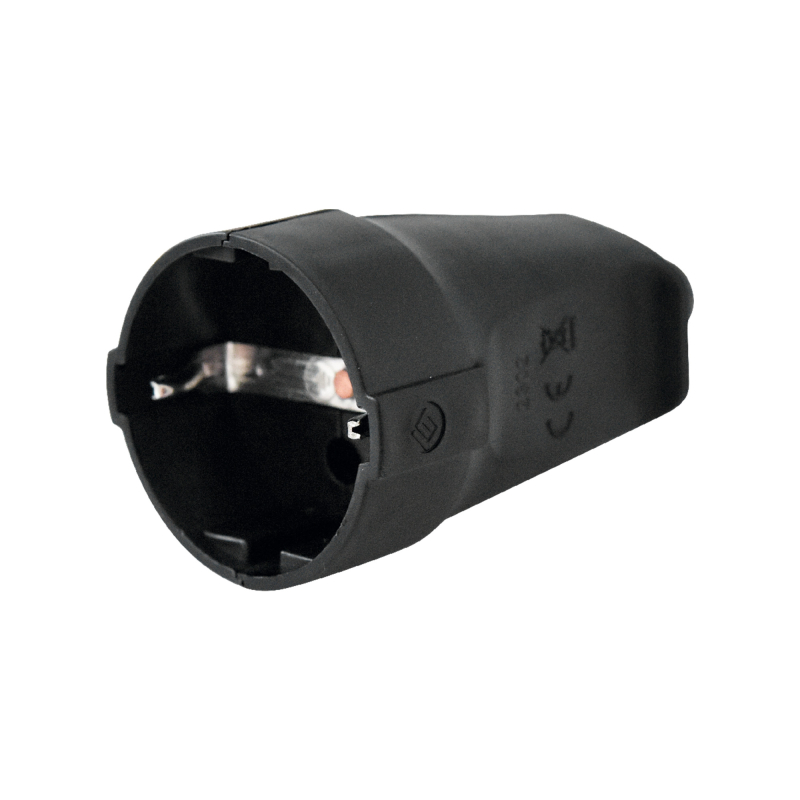 Home földelt aljzat egyenes kábelvezetéssel (NEA 1/BK)