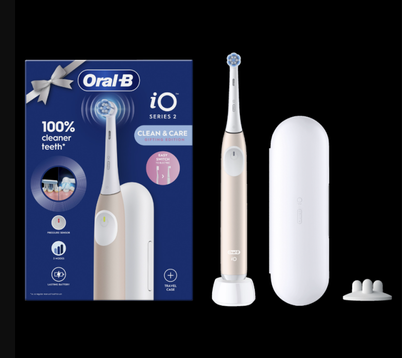Oral-B iO2 Series Calm Pink elektromos fogkefe + útitok + pótfejtartó (10PO010471)