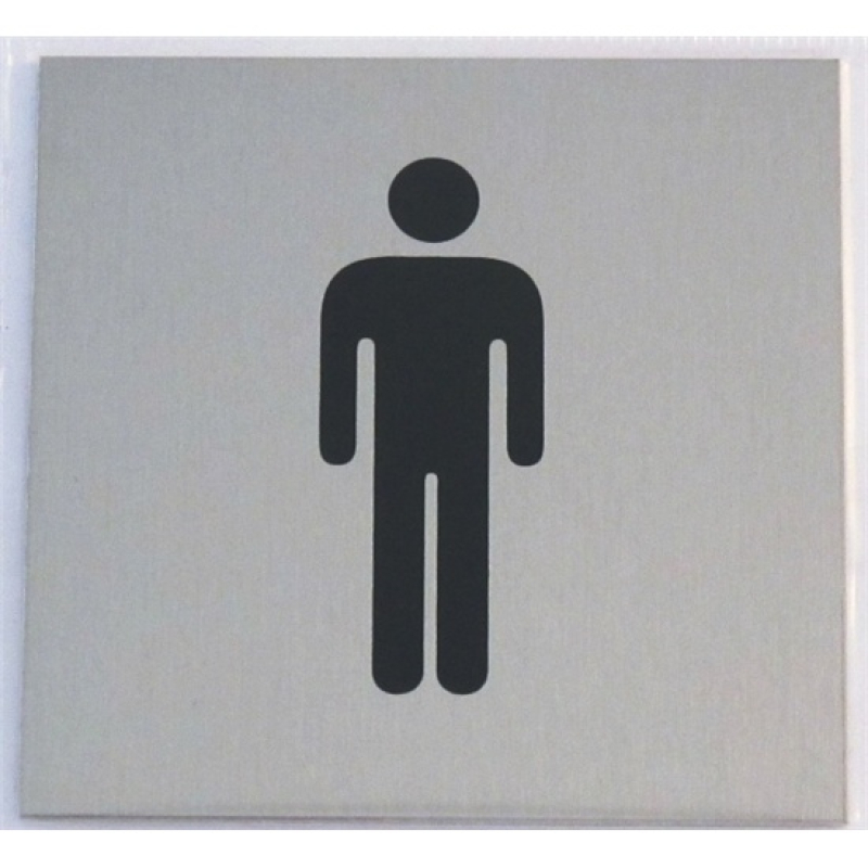 Tábla alumínium öntapadó 60x60mm férfi WC szimbólum (3427171)