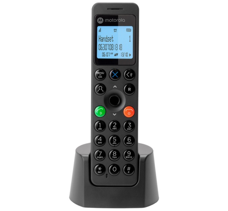 Motorola DOT201 telefon készülék (vezeték nélküli, kijelző, DECT) FEKETEDOT201