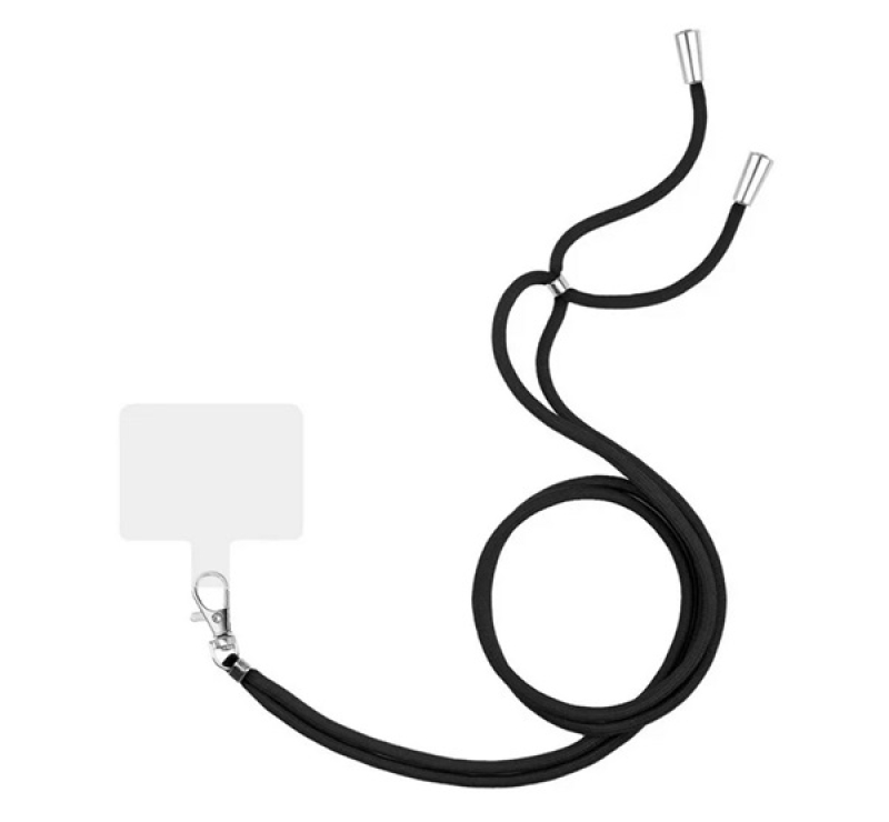 Nyakpánt (univerzális, tokba helyezhető szilikon tartó rész, szövet) FEKETE