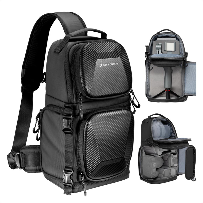 K&F Concept Beta Messenger egyvállas kamera hátizsák 10L, fekete (KF-13-176)