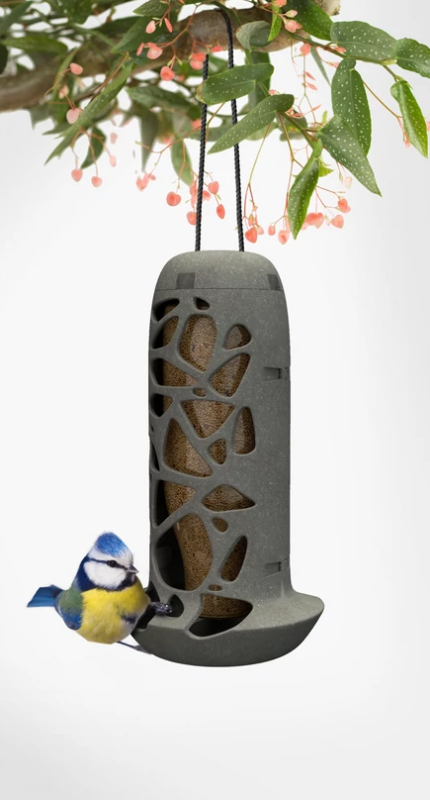 TARA madáretető üvegpalackkal, szürke (Z001)