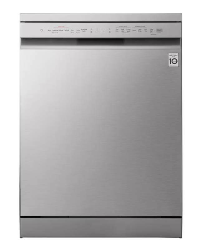 LG DF243FVS QuadWash gőzös szabadon álló mosogatógép 14 terítékes
