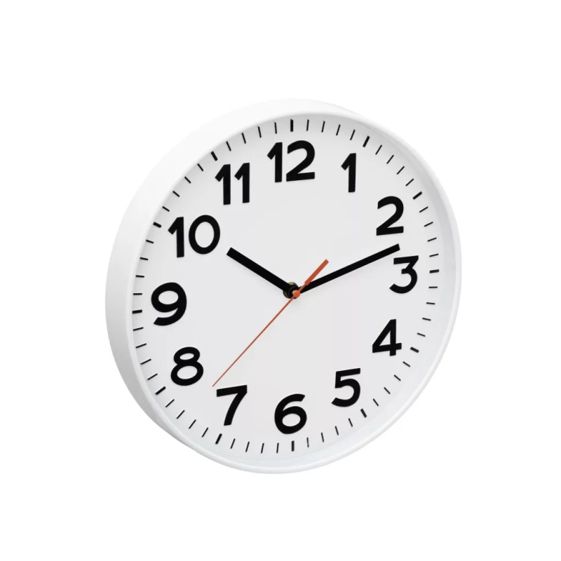 Home falióra üveg előlappal 30 cm, fehér (AWC300WH)