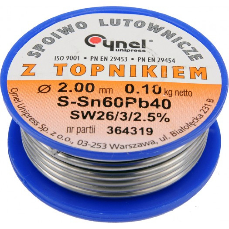 Forrasztó ón 2mm/100g (TOY-76818)