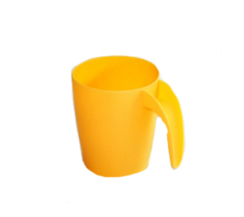 Fogantyús sárga műanyagpohár 2 dl (516)