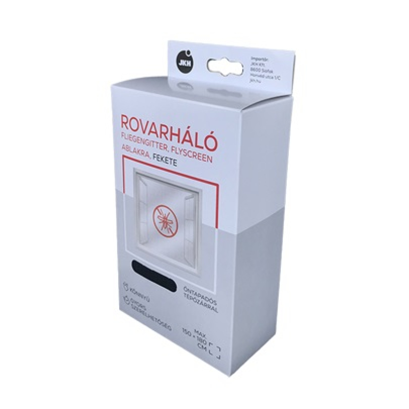 Rovarháló 130x150cm ablakra fekete basic (8911298)