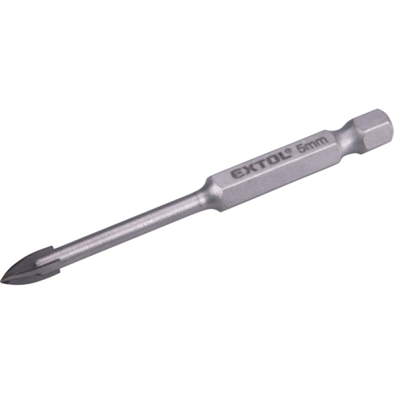 Extol premium fúró üvegre, kerámiára és csempére, keményfém lapkás; 5x75mm, 1/4