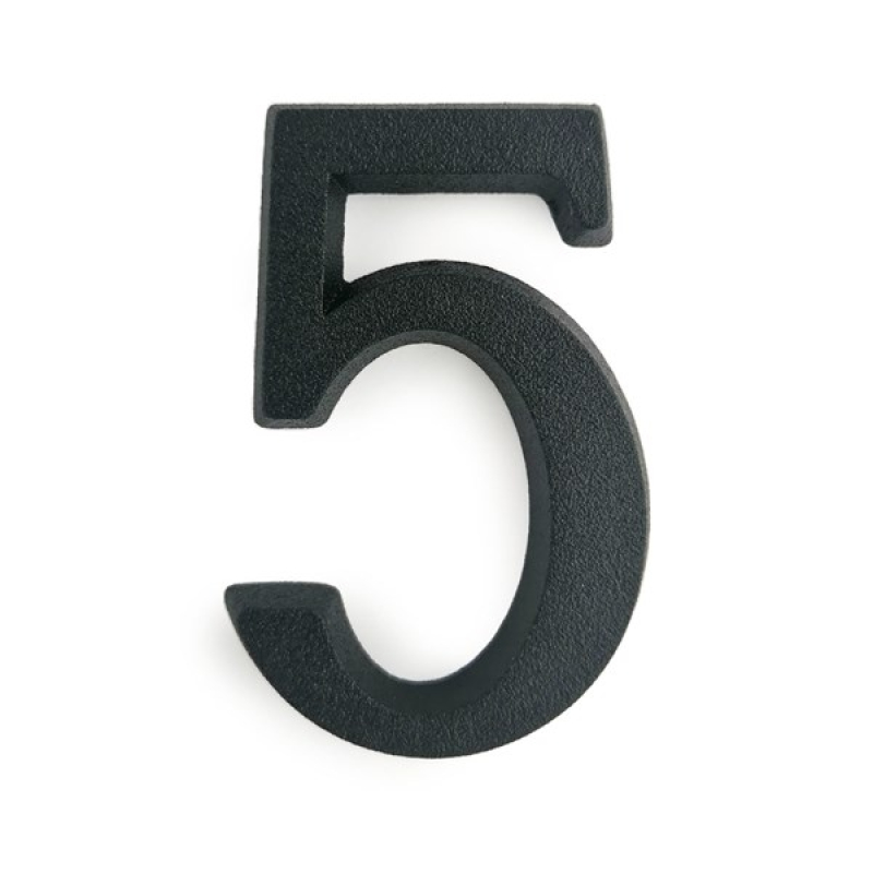 SB öntapadós ajtószám 5 matt fekete 4,5cm (3970205)