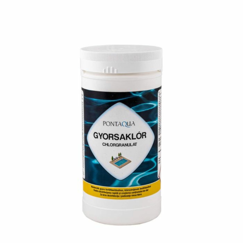 Pontaqua Gyorsaklór (granulátum) 1 kg /por alakban,gyors fertőtlenítéshez/(CLG010)