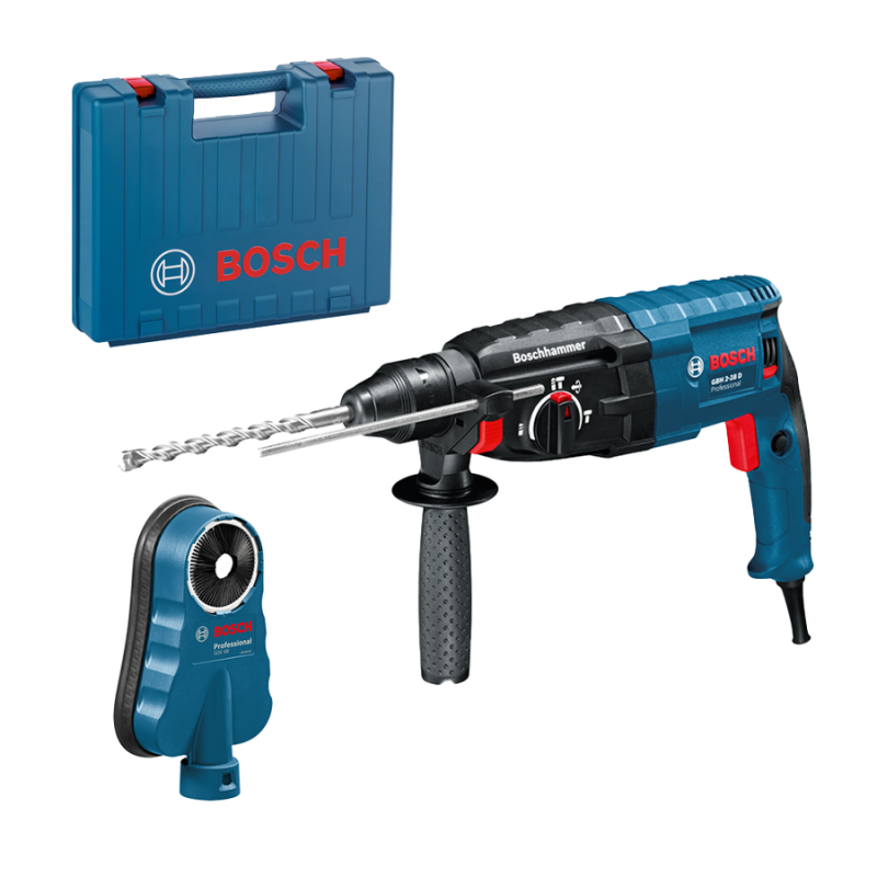 Bosch GBH 2-28 fúrókalapács + GDE 68 porelszívó szerszámtáskában (0615990M9H)