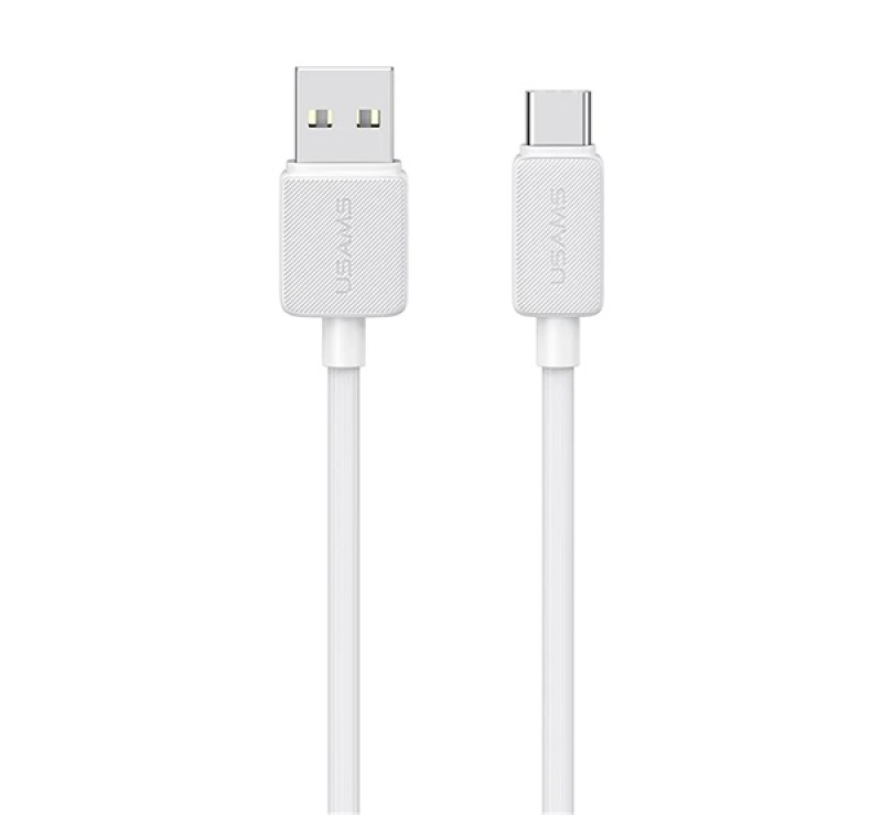 Usams KY adatkábel (USB - Type-C, 3A, gyorstöltő, 200cm) FEHÉR
