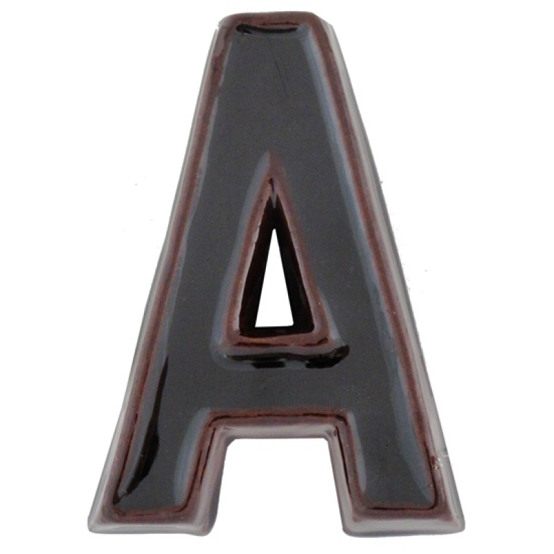SB  kerámia házszám A betű barna 12cm (3970031)