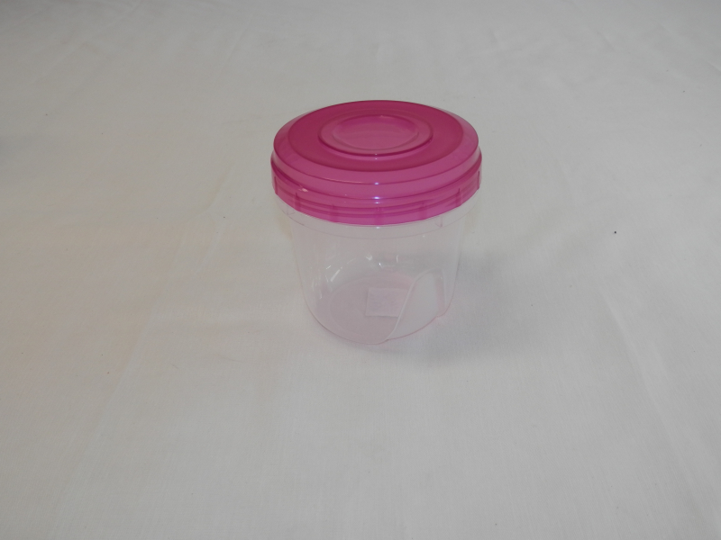 Hengeres, műanyag tárolódoboz 750 ml vegyes színben (3034)