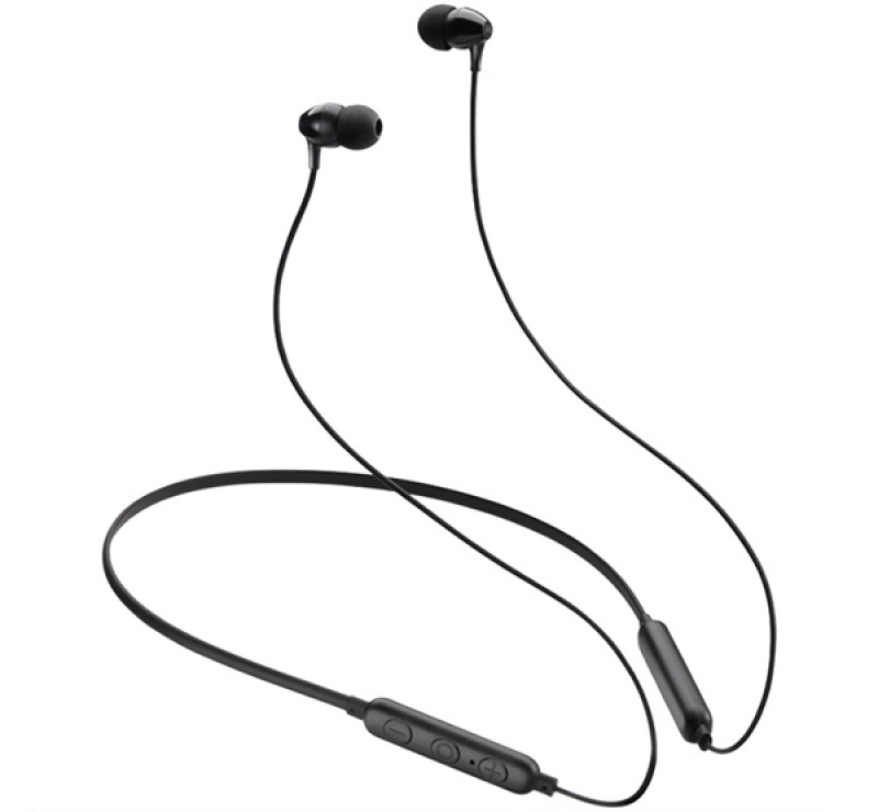 Motorola SP106 bluetooth fülhallgató SZTEREO (v5.3, mikrofon, IPX5, nyakba akasztható, SPORT) FEKETE