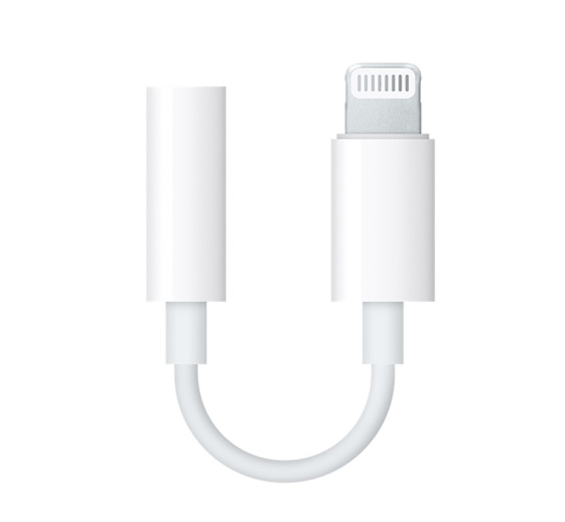 Apple adapter kábel (3.5mm jack aljzat - lightning) FEHÉR