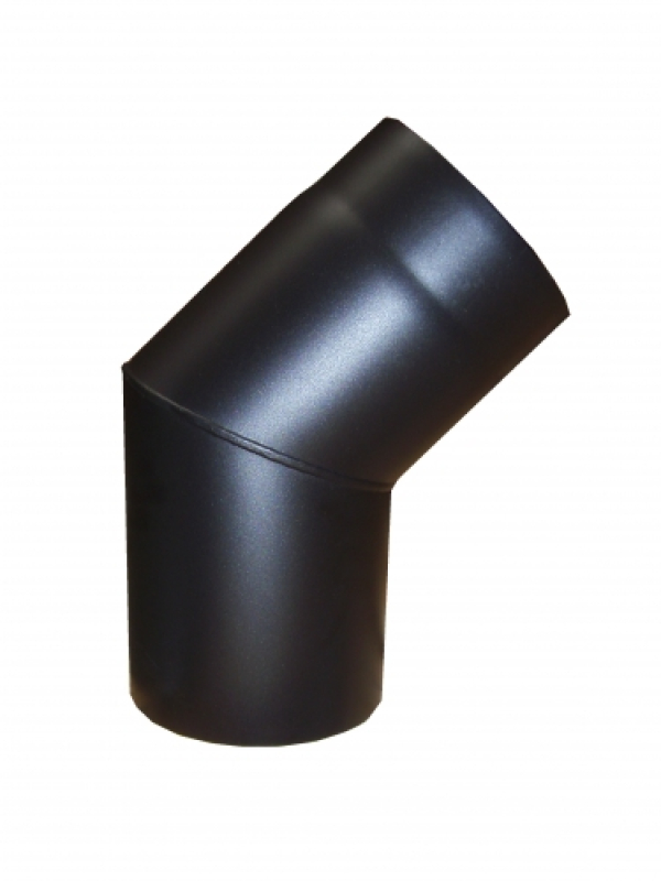 Vastag falú könyök 120/45 mm fekete (13033)