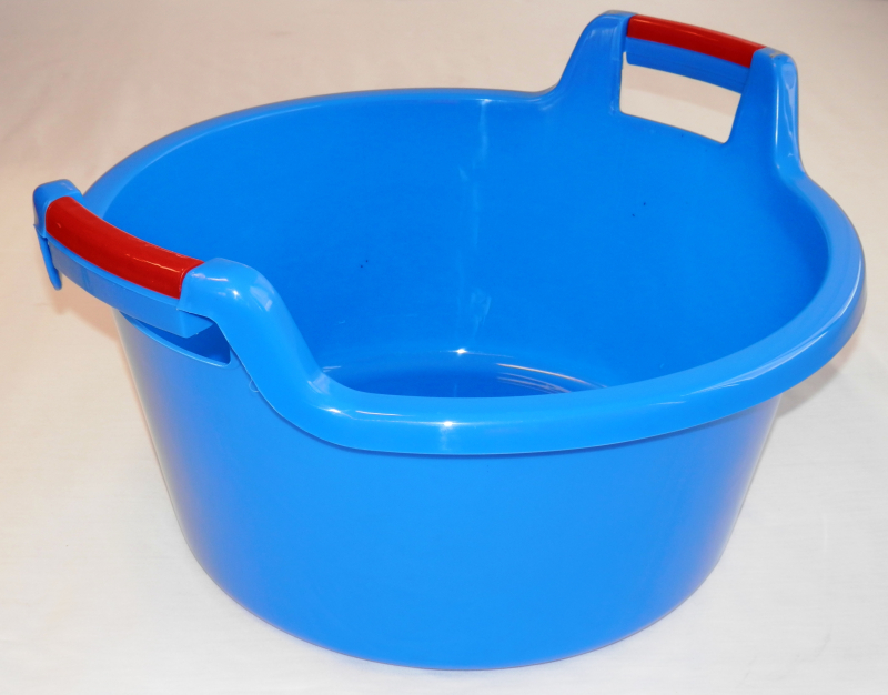 Fogantyús műanyag lavór, 30 l, kék (1401)