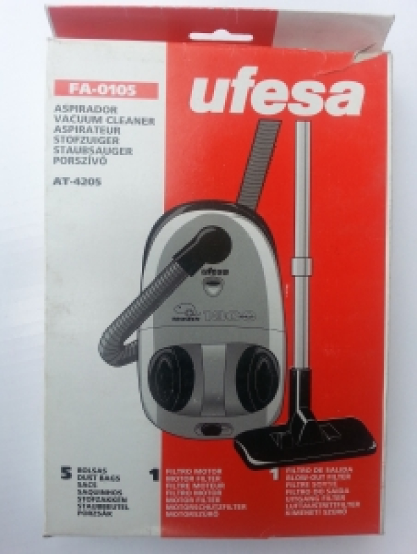 Ufesa porzsák porszívóhoz 5 db + 1 db szűrő (FA-0105)