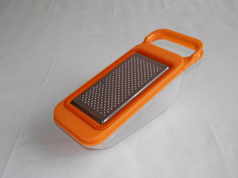 Citromhéj reszelő műanyag tárolóval, barack (4539)