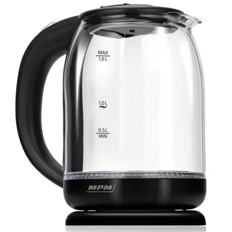 MPM vízforraló 1,6L 1500W, üveg (MCZ-129)