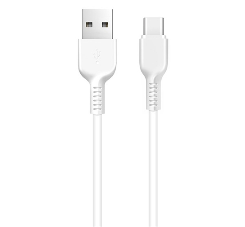 HOCO X20 adatkábel (USB - Type-C, gyorstöltő, törésgátló, 300cm) FEHÉR