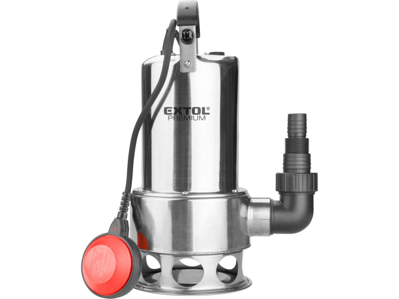 Extol Premium szennyvíz búvárszivattyú, úszókapcsolóval, 1100W, INOX ház (8895016)
