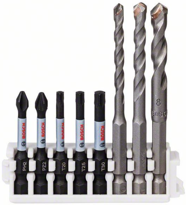 Bosch Impact Control csavarbit és csempefúró csomag - 8 db (2608577145)