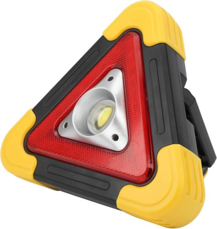 Figyelmeztető háromszög LED lámpa, napelemes vészjelző, 16,5x16,5cm (23091)