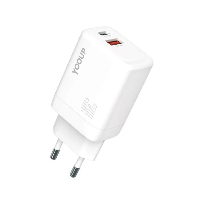 Yooup NC55-D USB-A/USB-C Hálózati Gyorstöltő Adapter 30W