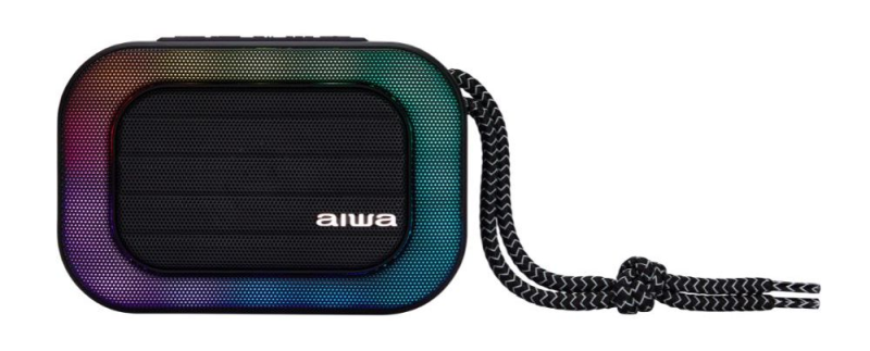 Aiwa BST-130RD Bluetooth hangszóró RGB világítással, piros-fekete (15406)