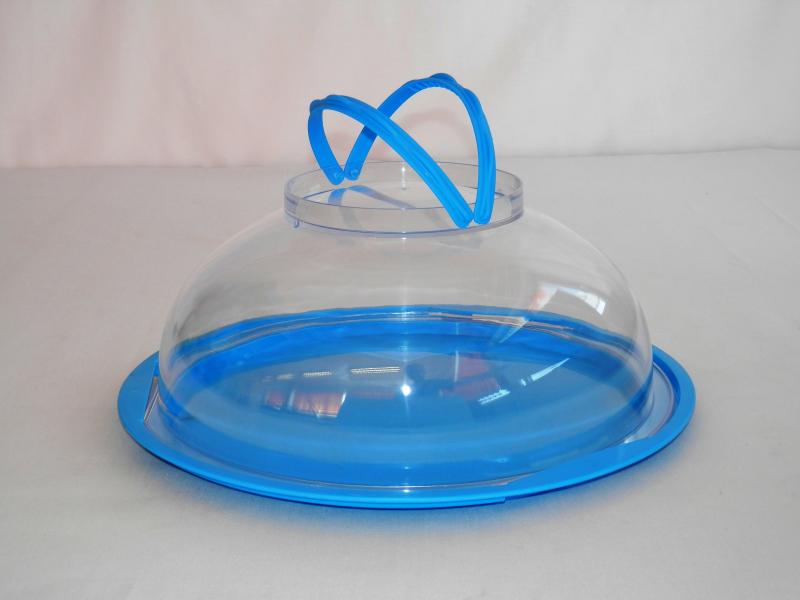 Füles műanyag tortatartó 30 cm kék (258)