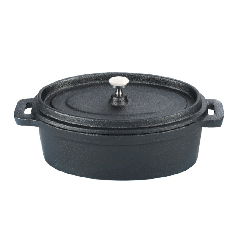 Perfect Home öntöttvas ovális lábas mini 17*11 cm (kezelt) (14775)