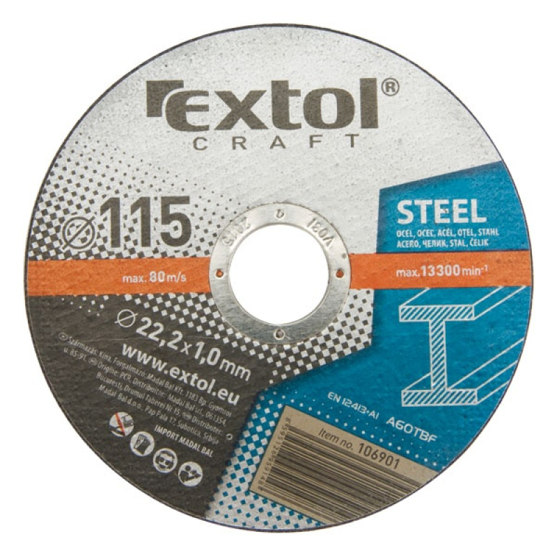 Extol Craft vágókorong fémhez 125×1,0×22,2 mm (106902)
