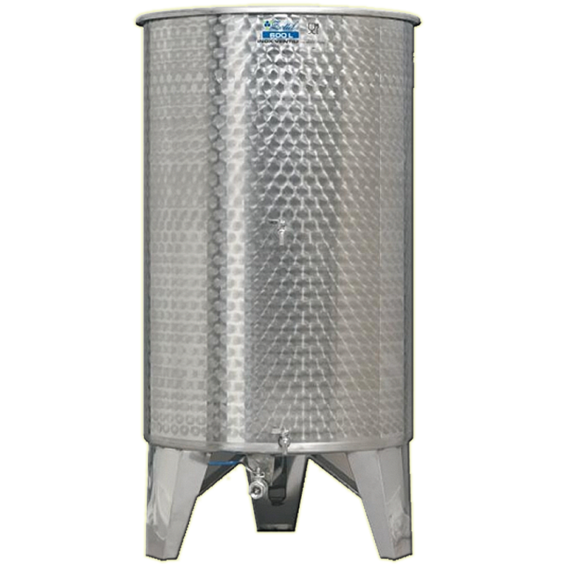 Inox 600 l-es bortartály, úszófedeles, paraffinos, 2 csappal (Zottel) (10492)