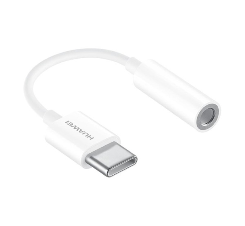 Huawei audió adapter kábel (3.5mm jack aljzat - Type-C) FEHÉR